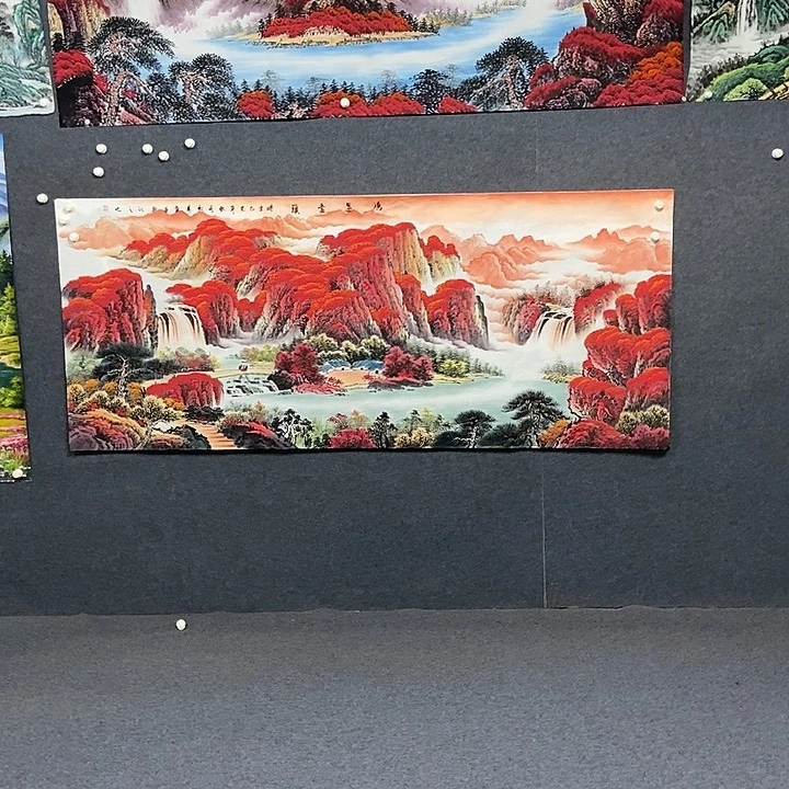 国画小八尺山水一副