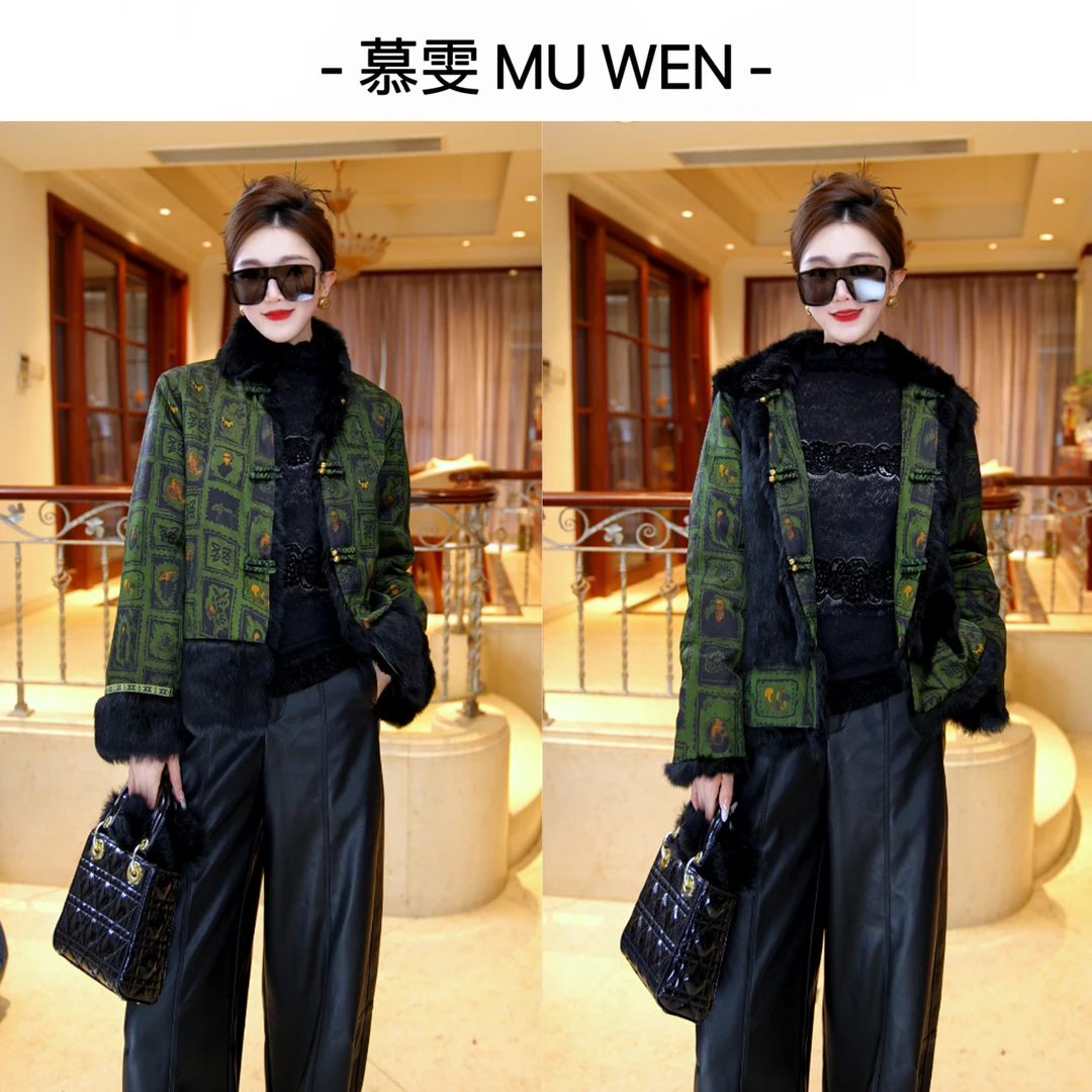 张娴-【晓山青】新中式香云老料双面穿提花减龄显瘦外套25426883