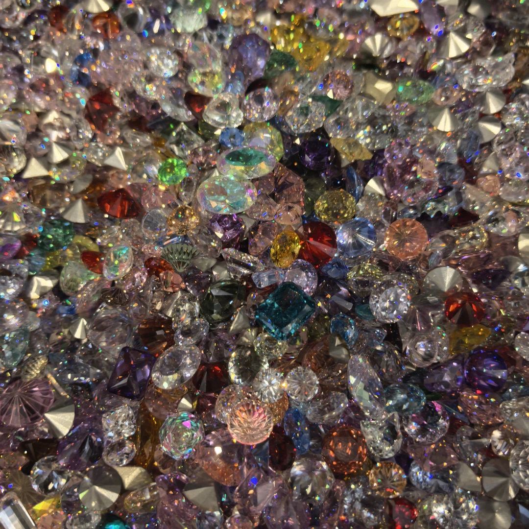 锆石对对碰 镀底/透底 冰花切繁星切天火切玫瑰切 拆封后不退不换