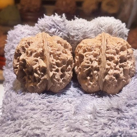 把件文玩核桃老款鼻烟壶带彩43