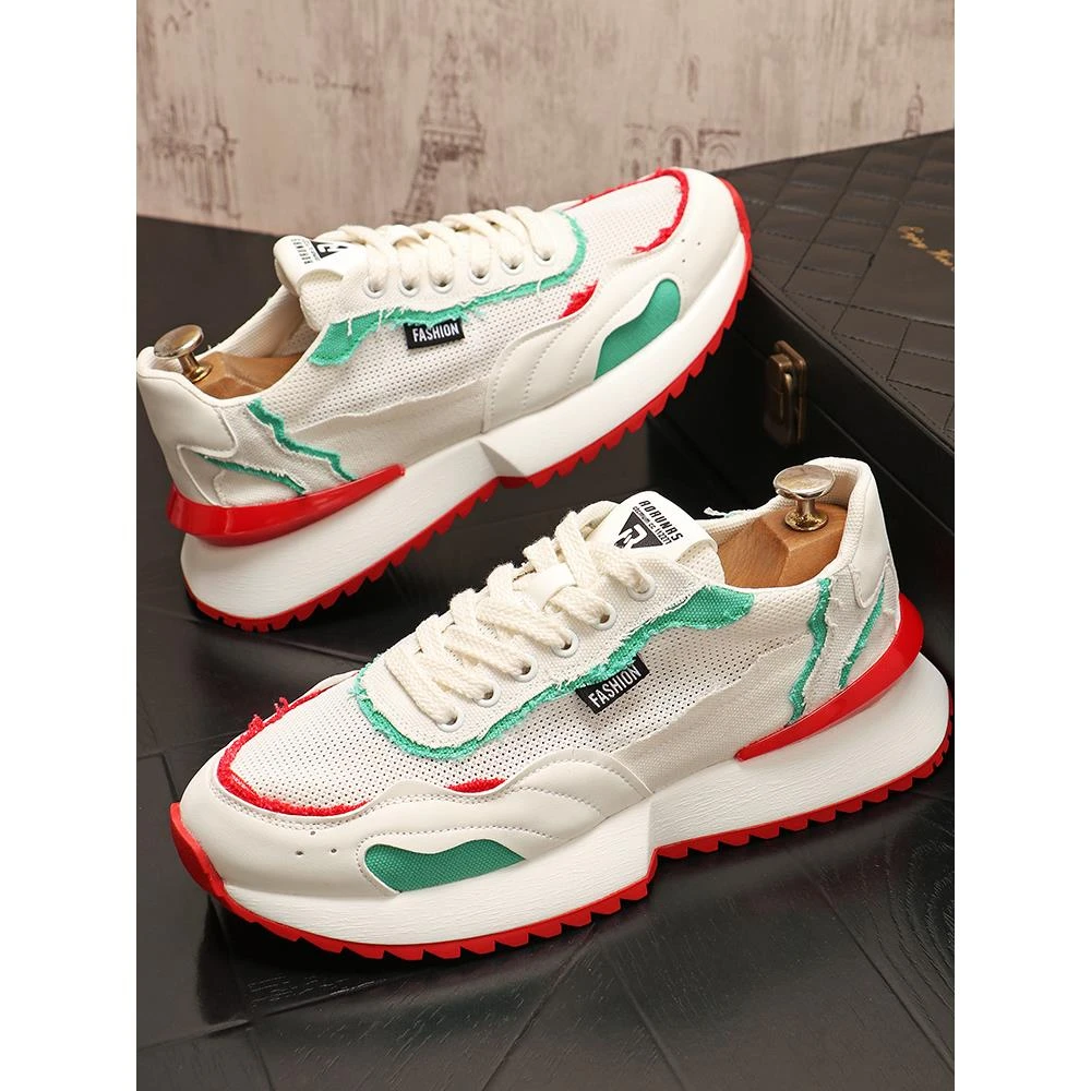 阿甘鞋2025年夏季新款舒适厚底网布休闲鞋透气时尚百搭老爹鞋子