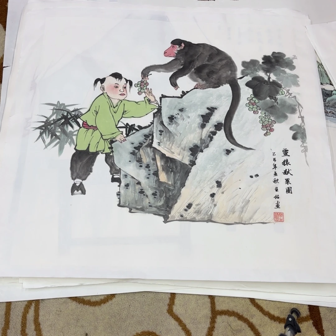 国画蒙生佑四尺斗方艺