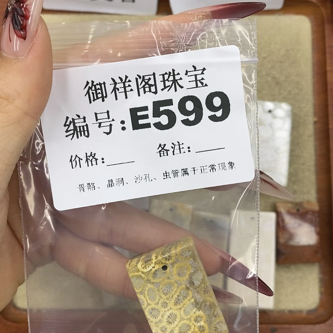 硅化珊瑚（珊瑚玉）颈饰未镶嵌磐*