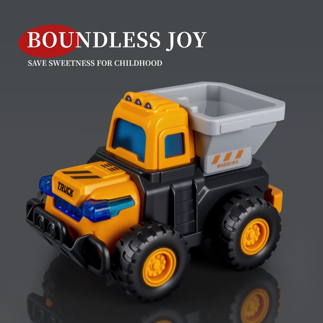 儿童按压回力工程玩具车惯性挖土机3-6岁儿童挖掘机生日礼物2岁