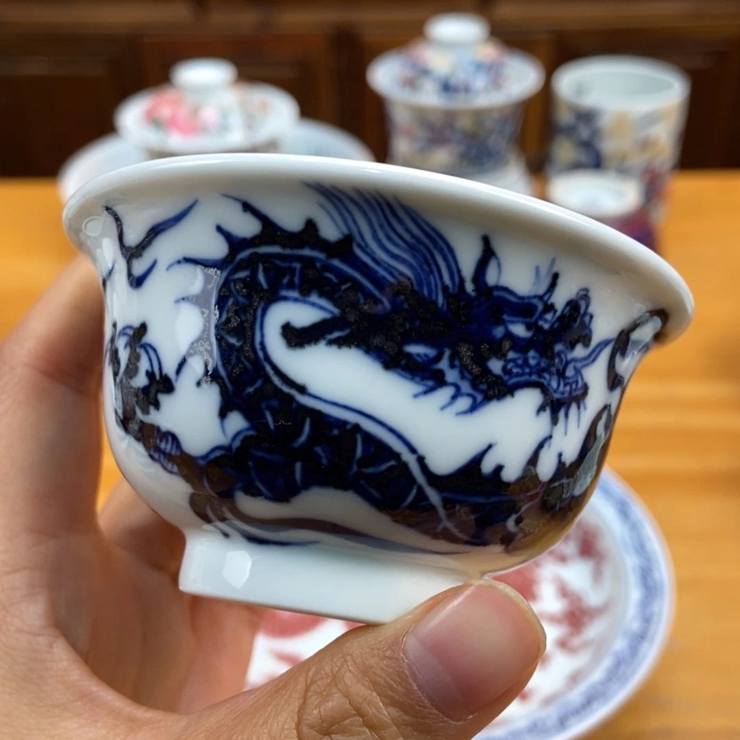 手绘现代茶具非古董
