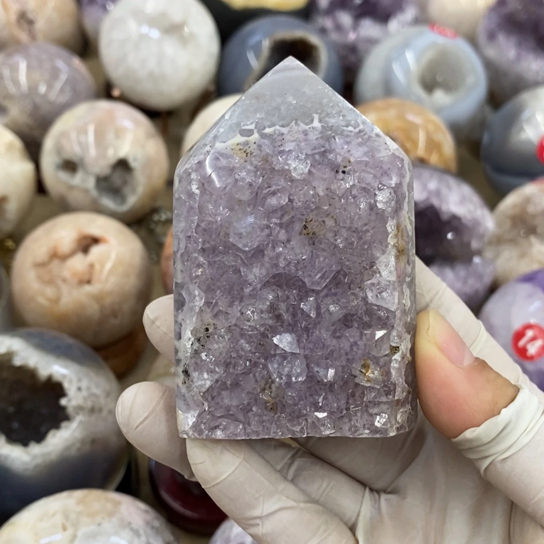 水晶水晶爱心有瑕疵未镶嵌