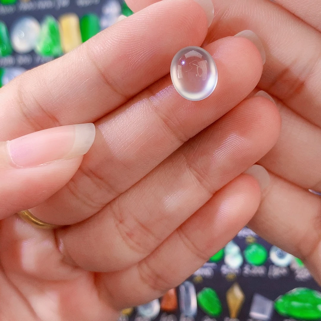 翡翠未镶嵌颈饰玻璃种白钢蛋