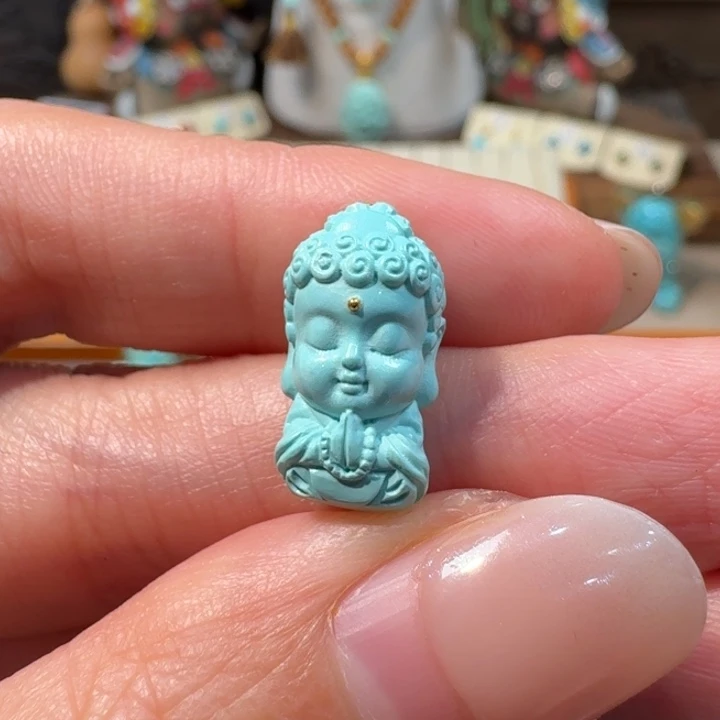 绿松石未镶嵌如来配饰