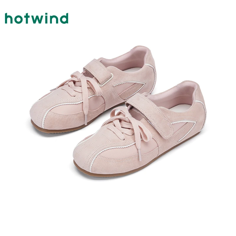 热风2025年春季新款女士时尚平跟薄底鞋H11W25131