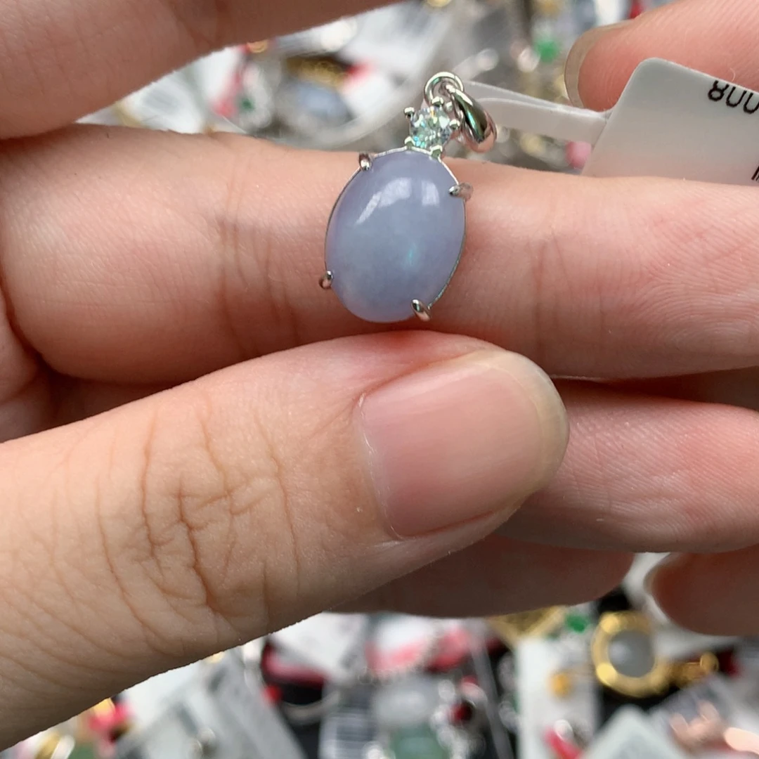 翡翠戒指银S925镶嵌