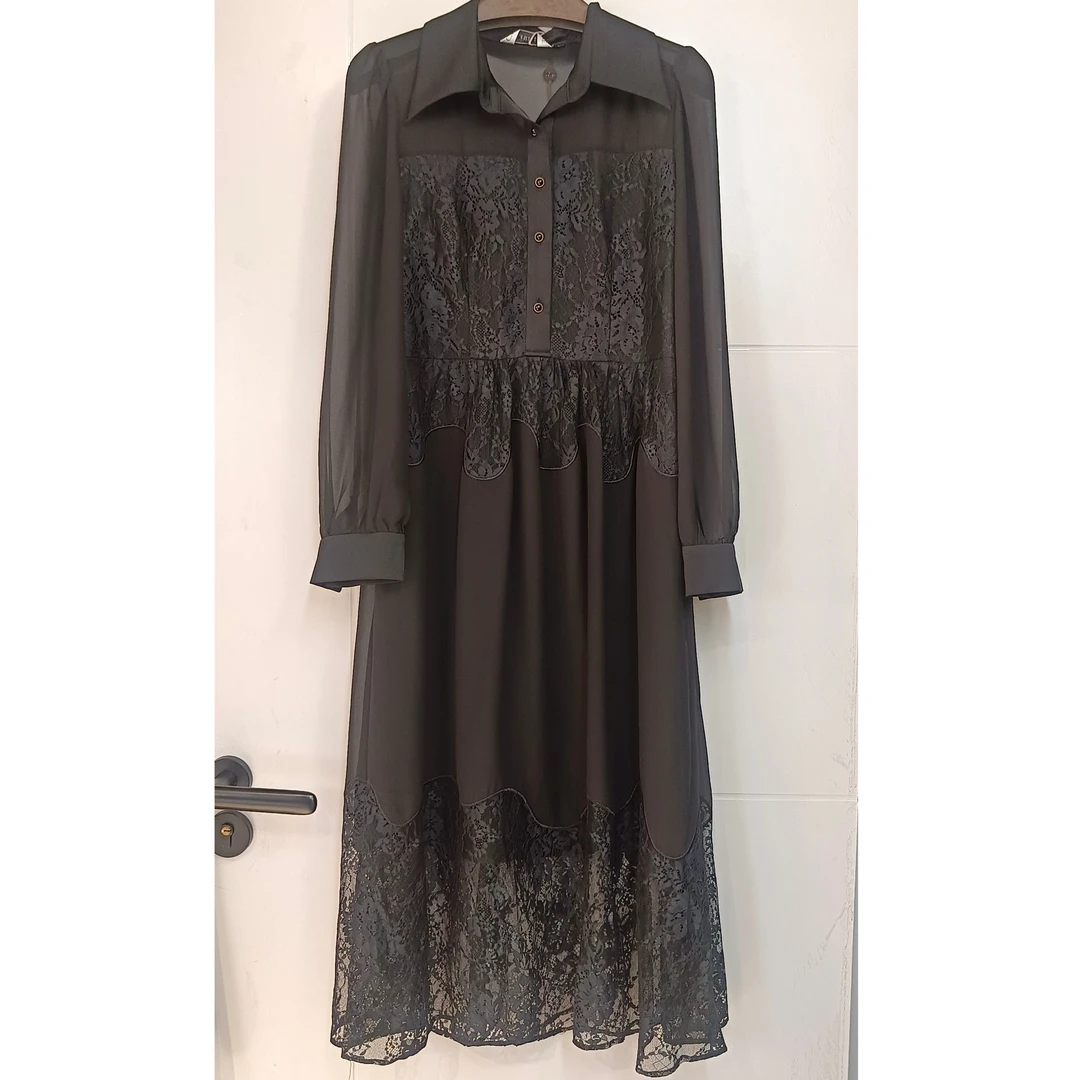 高斯雪岚【春装新品】法式收腰通勤气质连衣裙24111896