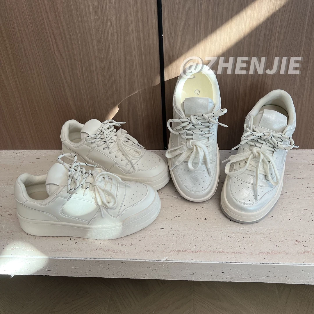 「珍姐」圣莫里~2025春季新款小白鞋女百搭时尚休闲板鞋运动慢跑鞋