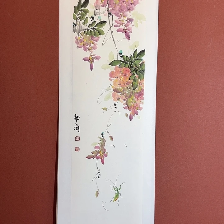 国画听兰老师花鸟