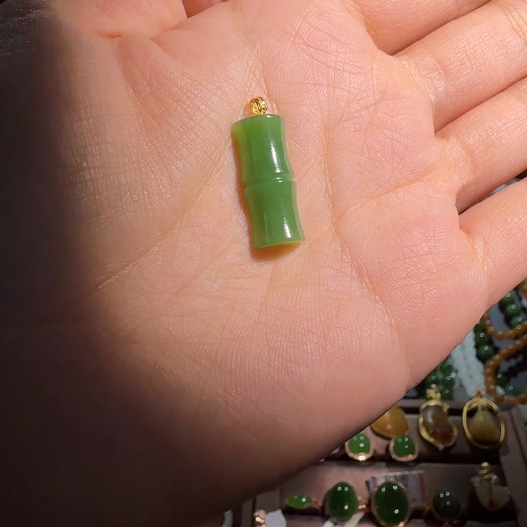 和田玉18K金镶嵌手链