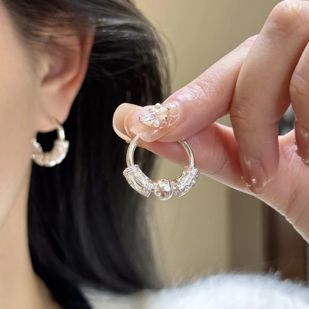 [十二生肖耳环] 新中式秋冬如意转运珠气质百搭耳扣