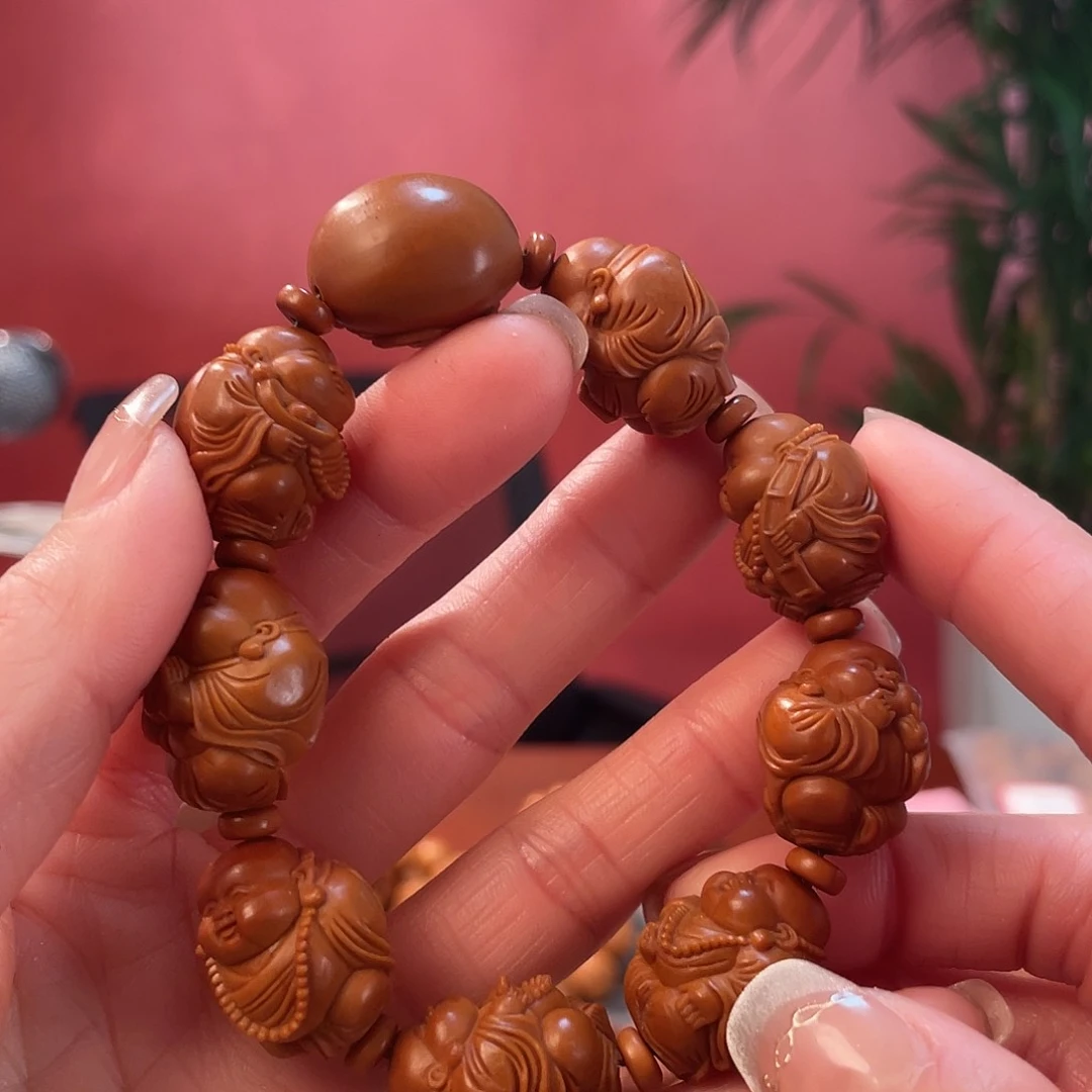 橄榄核手串水晶核弥勒