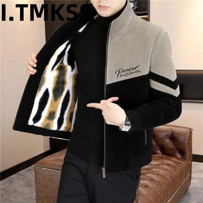 男装2026新款加绒加厚秋冬季轻奢休闲高级感毛呢夹克高端正品外套