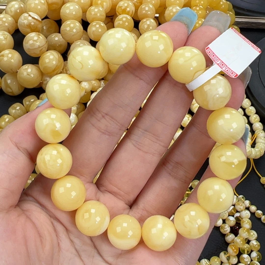 琥珀未镶嵌手链21.2白蜡