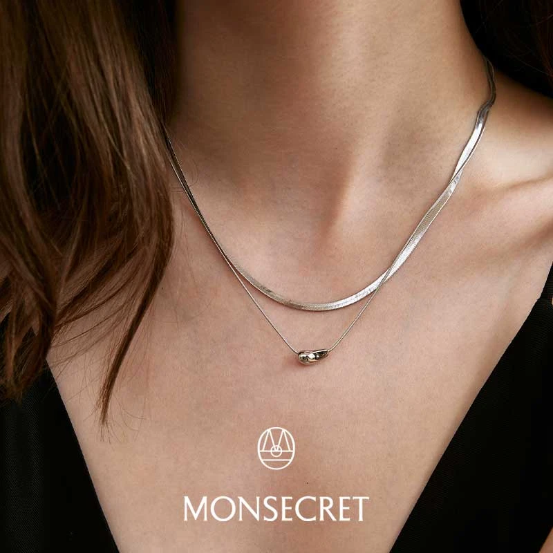铜合金项链 MONSECRET 定格双层项链轻奢