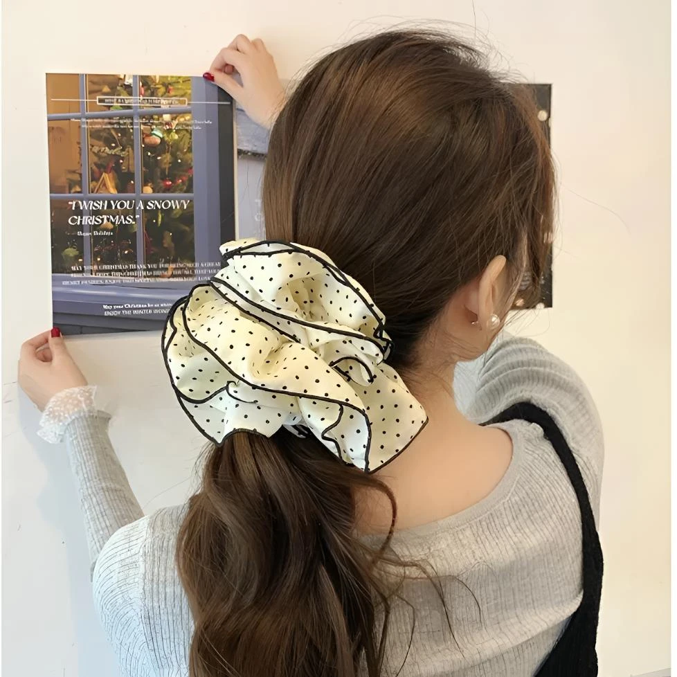 【阿敲】A1074~温柔波点大肠发圈2025年早春新款高级感头绳发饰