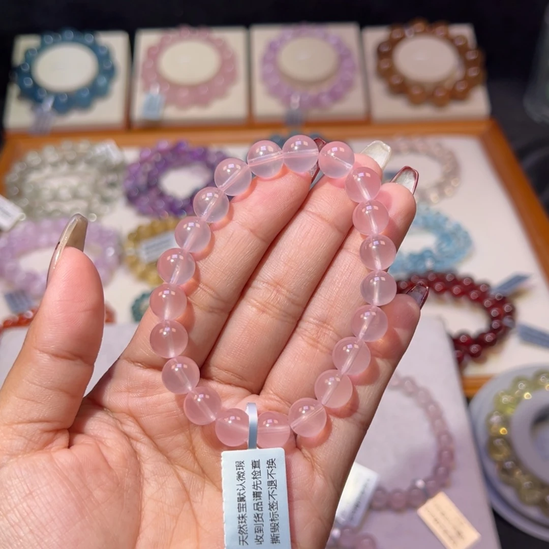 水晶手串未镶嵌你***星光马粉9.1m m