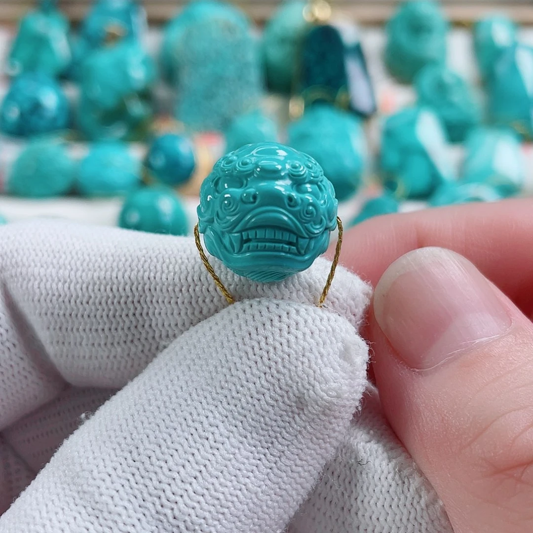 绿松石未镶嵌颈饰尺寸15.1