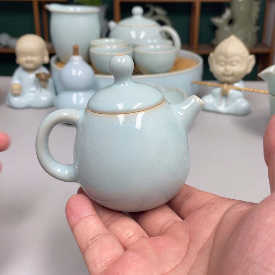 瓷天青色龙蛋壶小赵琳老师