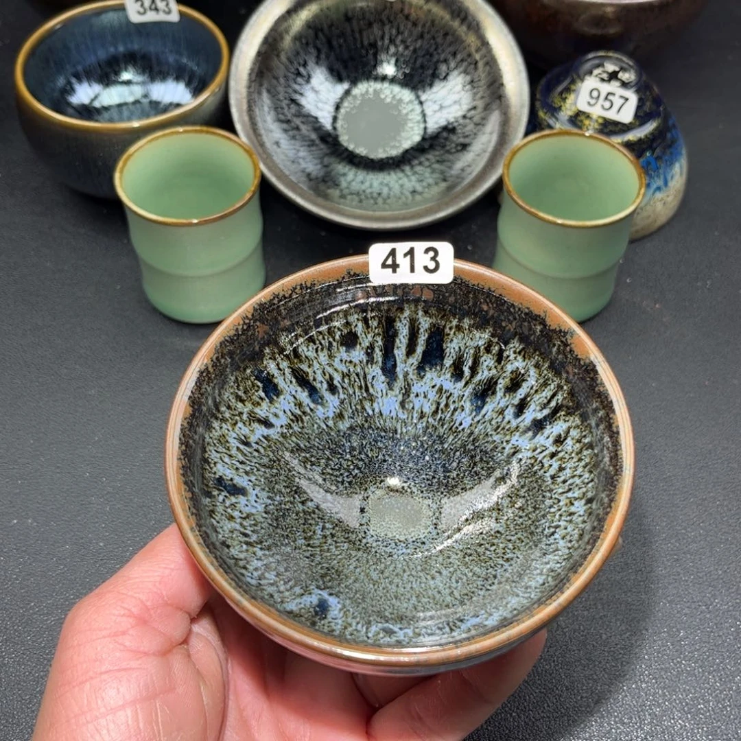 茶盏413 建盏单盏放大漏…………