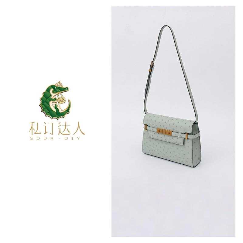 2025上新轻奢斜挎包鸵鸟皮气质贵妇走秀包包
