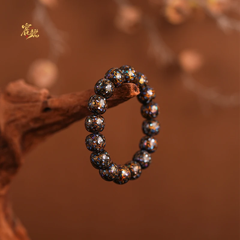 （小水专属）宸懿大漆老型黑金螺钿镶嵌1.2*1.3*16