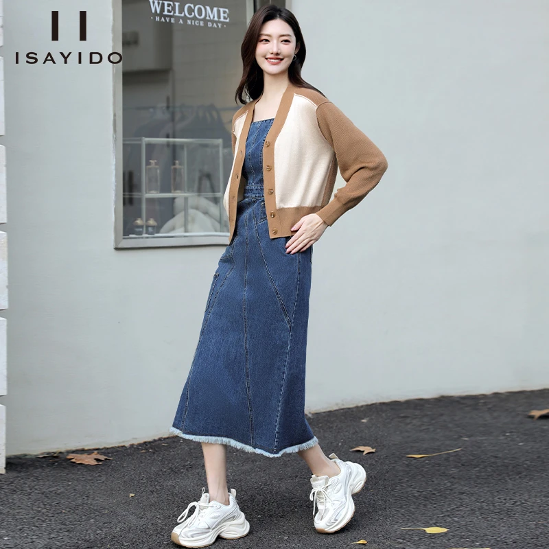 春季显瘦复古宽松时尚气质休闲百搭X型极简风牛仔裙子161Y7419