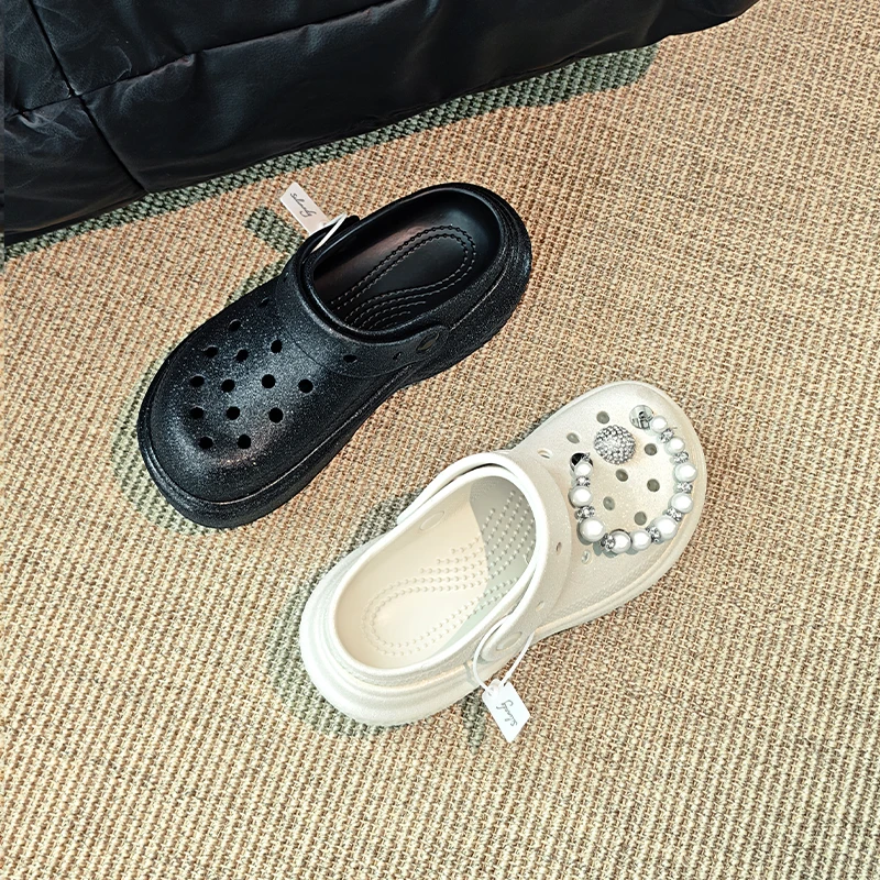 洞洞鞋雪舞户外凉鞋厚底沙滩包头松糕底拖鞋