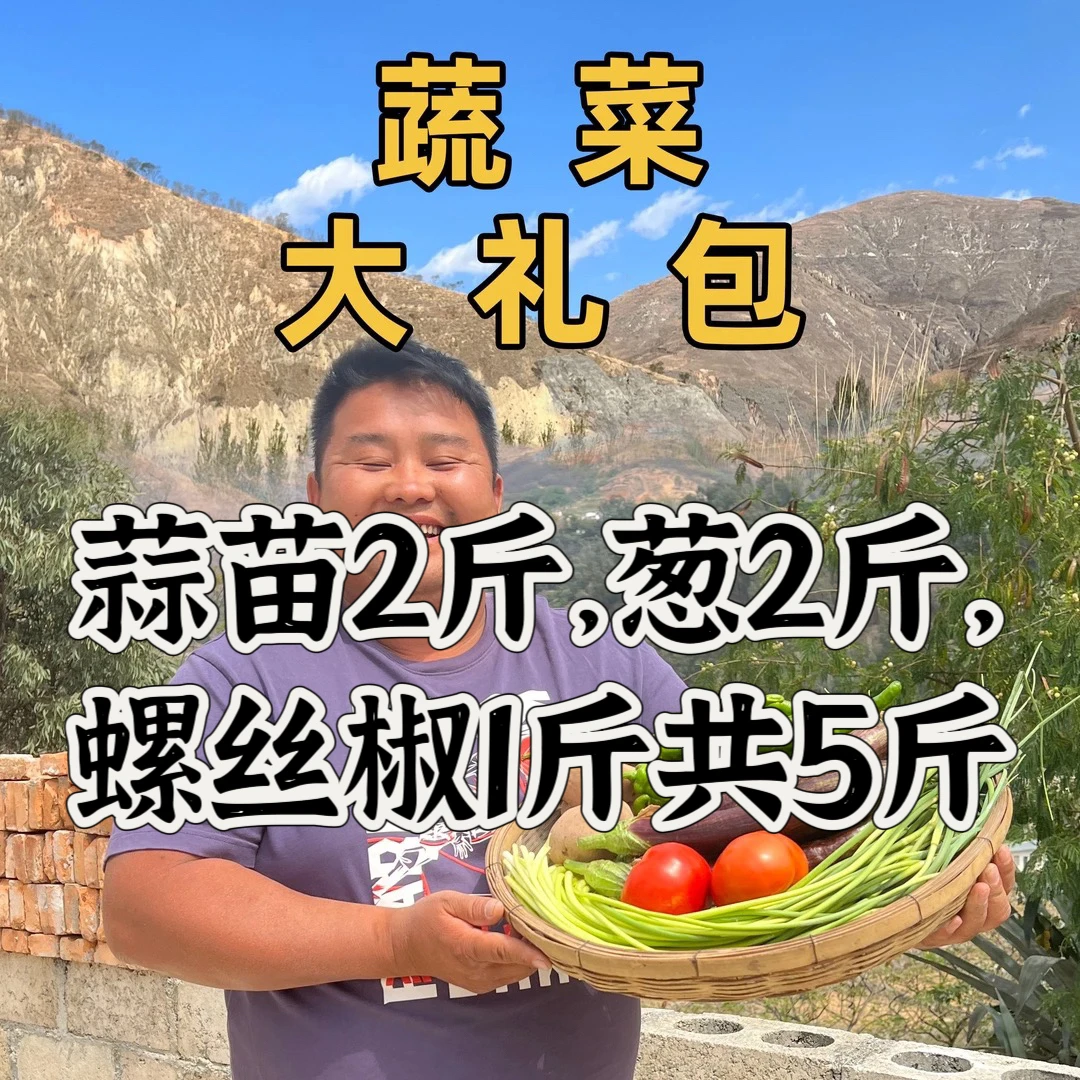 蒜苗、葱、辣椒大礼包  共5斤