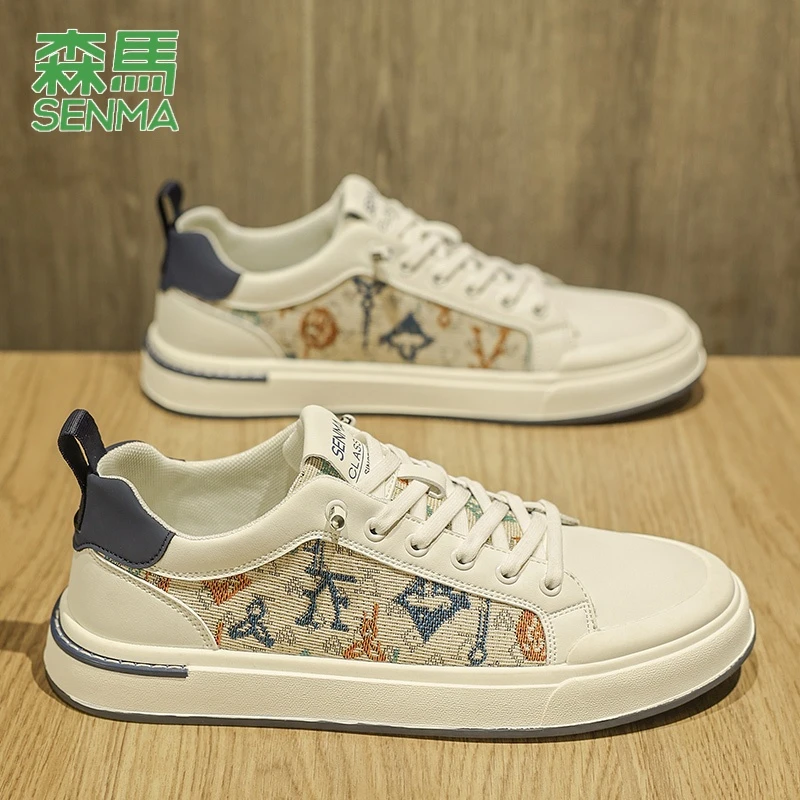 SENMA/森马男鞋冬季2026新款休闲耐磨低帮板鞋男高底透气运动潮鞋