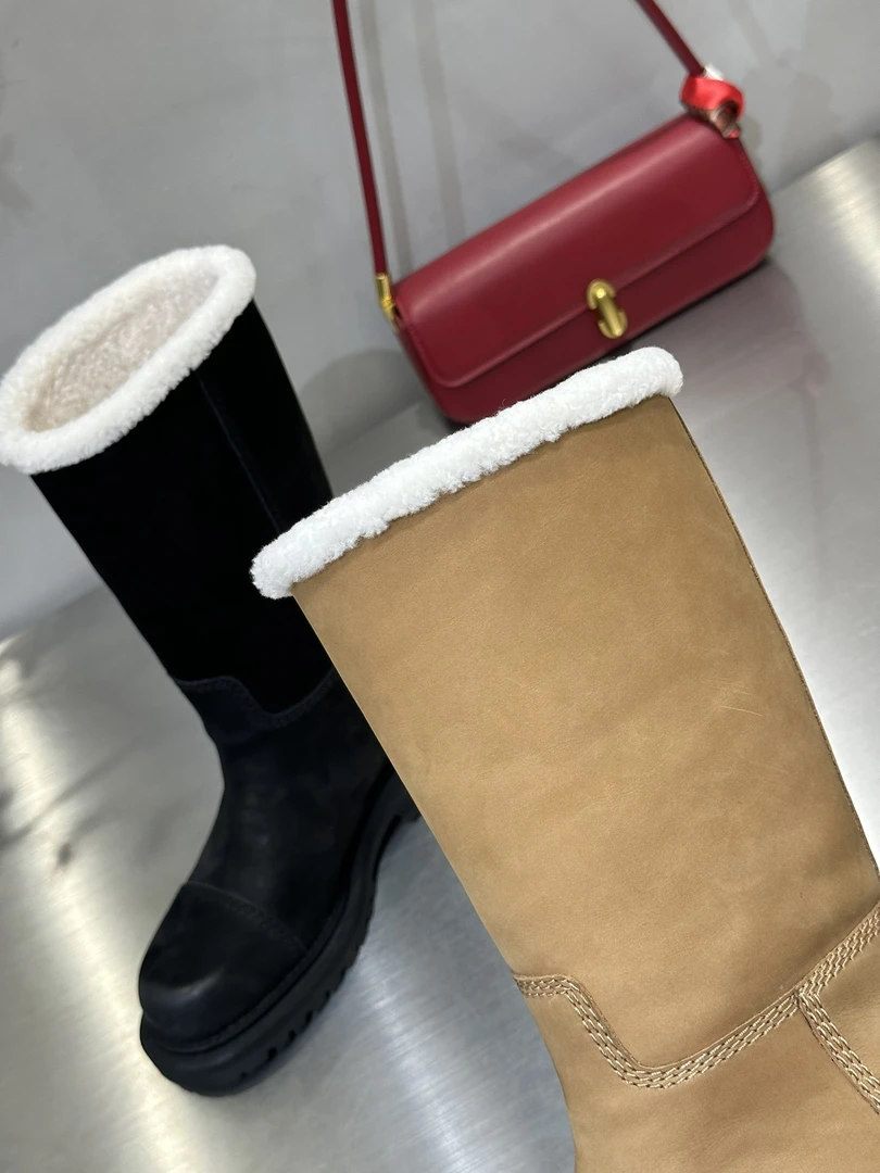 2428-11磨砂皮成人厚款时尚雪地靴圆头加绒秋冬