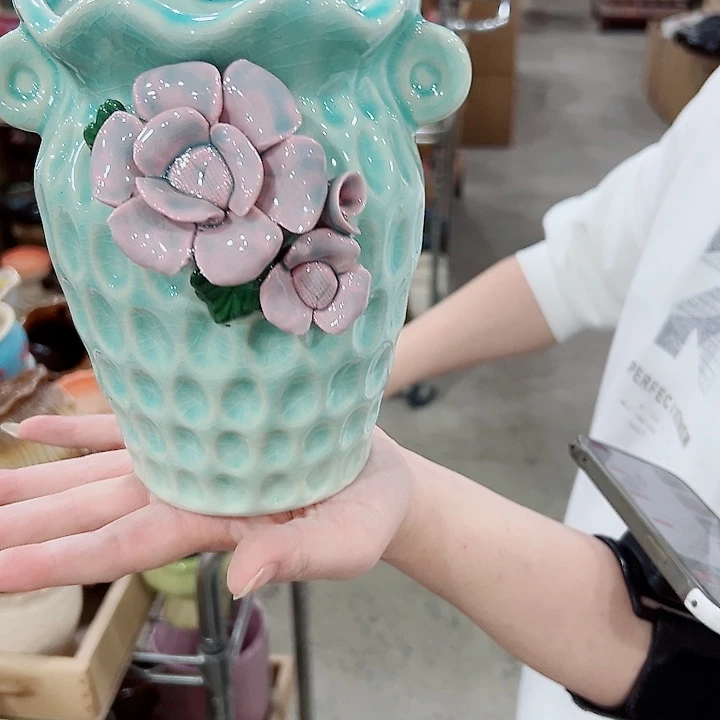 有孔.凑满10元发货多肉陶瓷花盆！