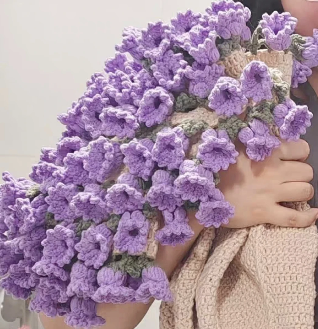 雪妃尔diy蓝铃花玫瑰花彩虹花diy材料毛毯被垫材料包送教程