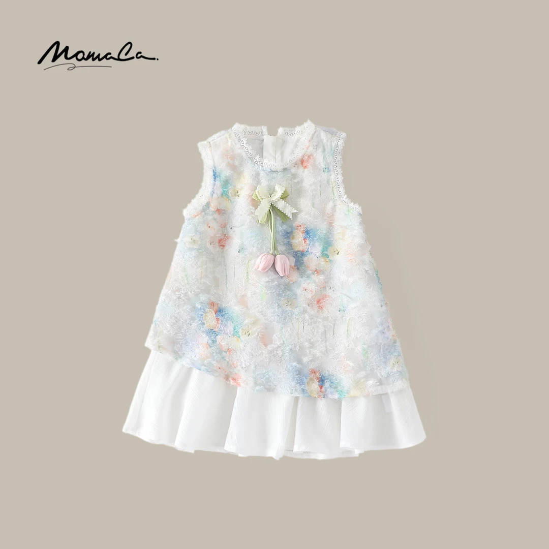 MOMOCO女童夏季新款波西米亚风民族风连衣裙公主裙77630470056