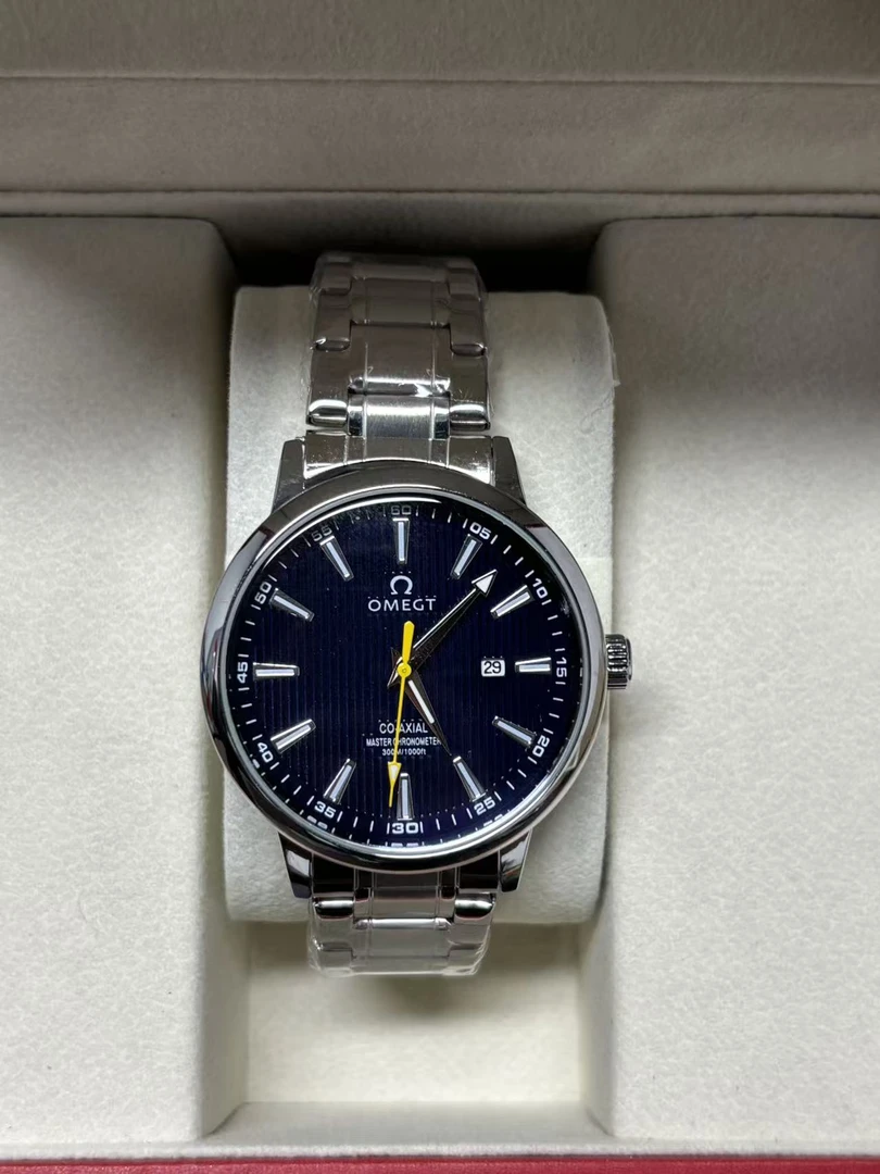 海马150蓝面钢带-全自动机械表防水日历镂空腕表男士多功能手表