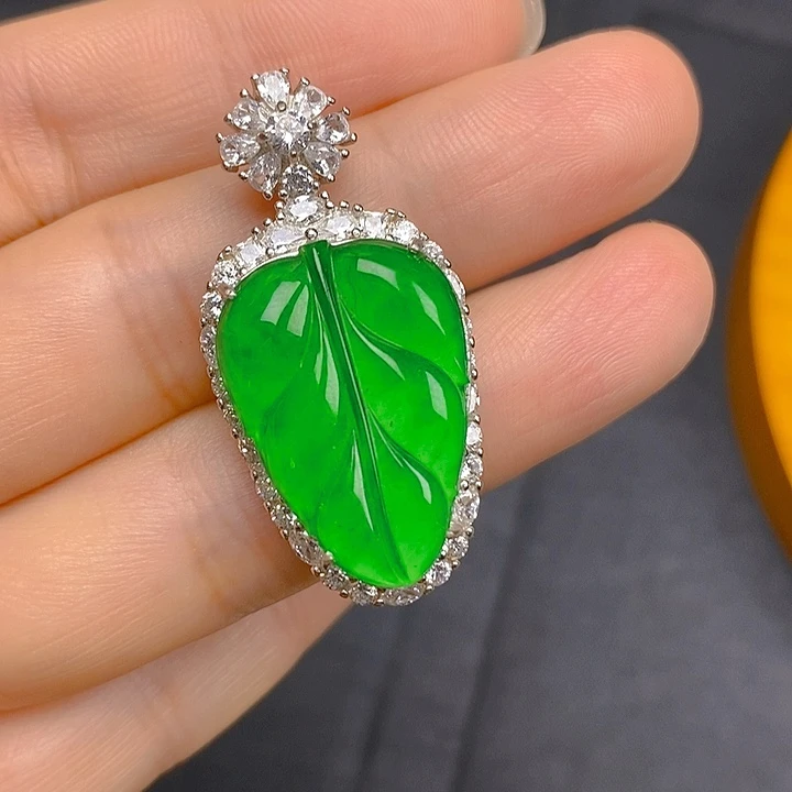 翡翠银S925镶嵌颈饰