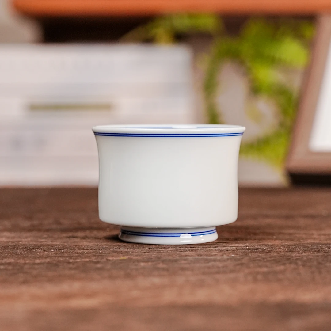 【墨舍柴窑】墨舍柴窑素色斋心小马蹄杯（moshe802）