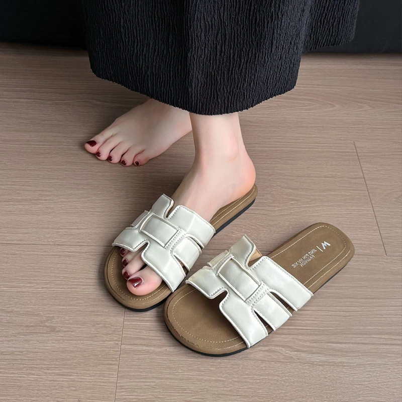 勃肯凉拖鞋女夏外穿2025新款高级感配裙子孕妇时尚软底沙滩一字拖