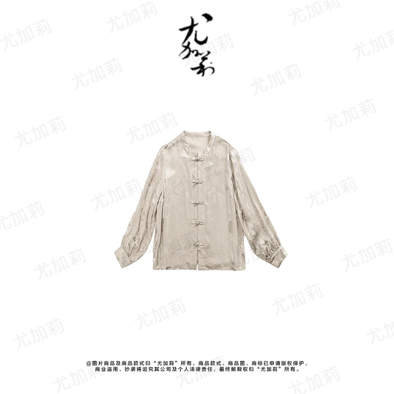 加莉新中式【限定版】人丝牡丹衬衫 分码