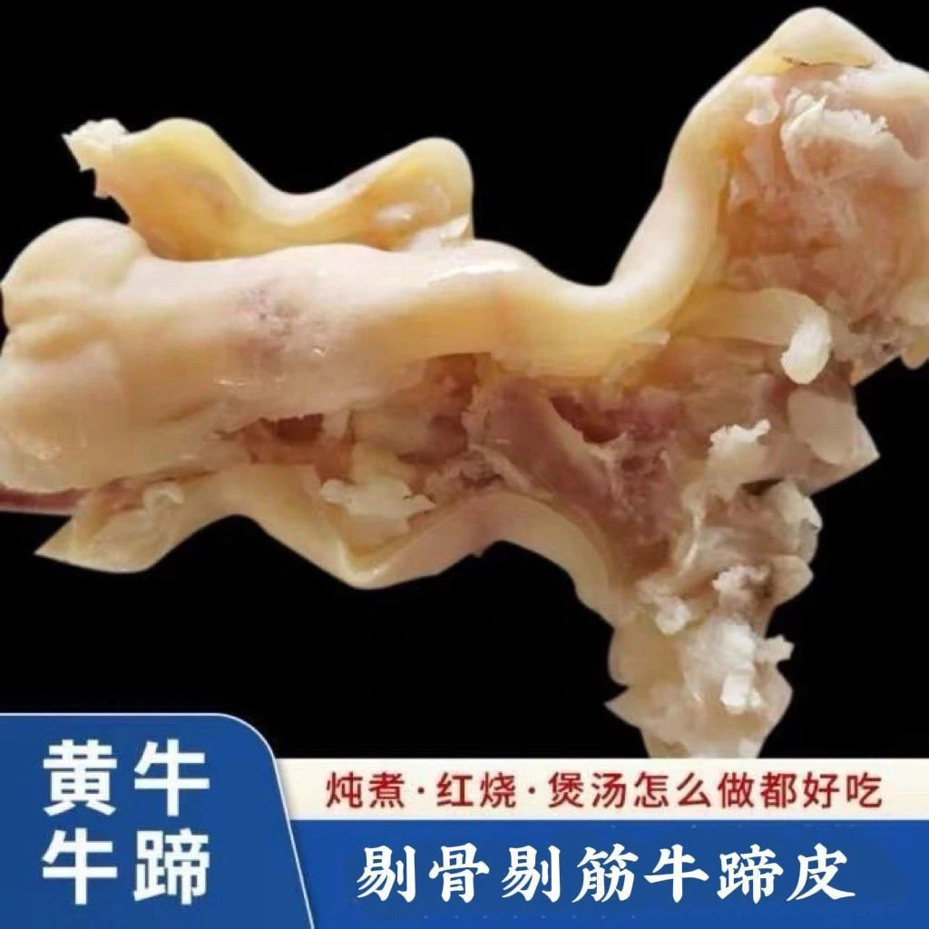【顺丰包邮抢5斤】新鲜正宗去骨牛蹄皮半成品国产黄牛红烧牛筋