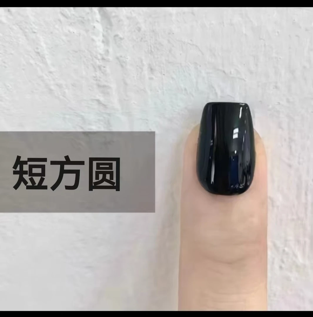 定制甲型2025西瓜纯手工黑色精致显白穿戴甲甲片ins穿戴式美甲