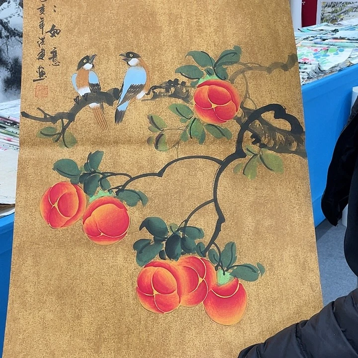 国画今天上午国画作品展示