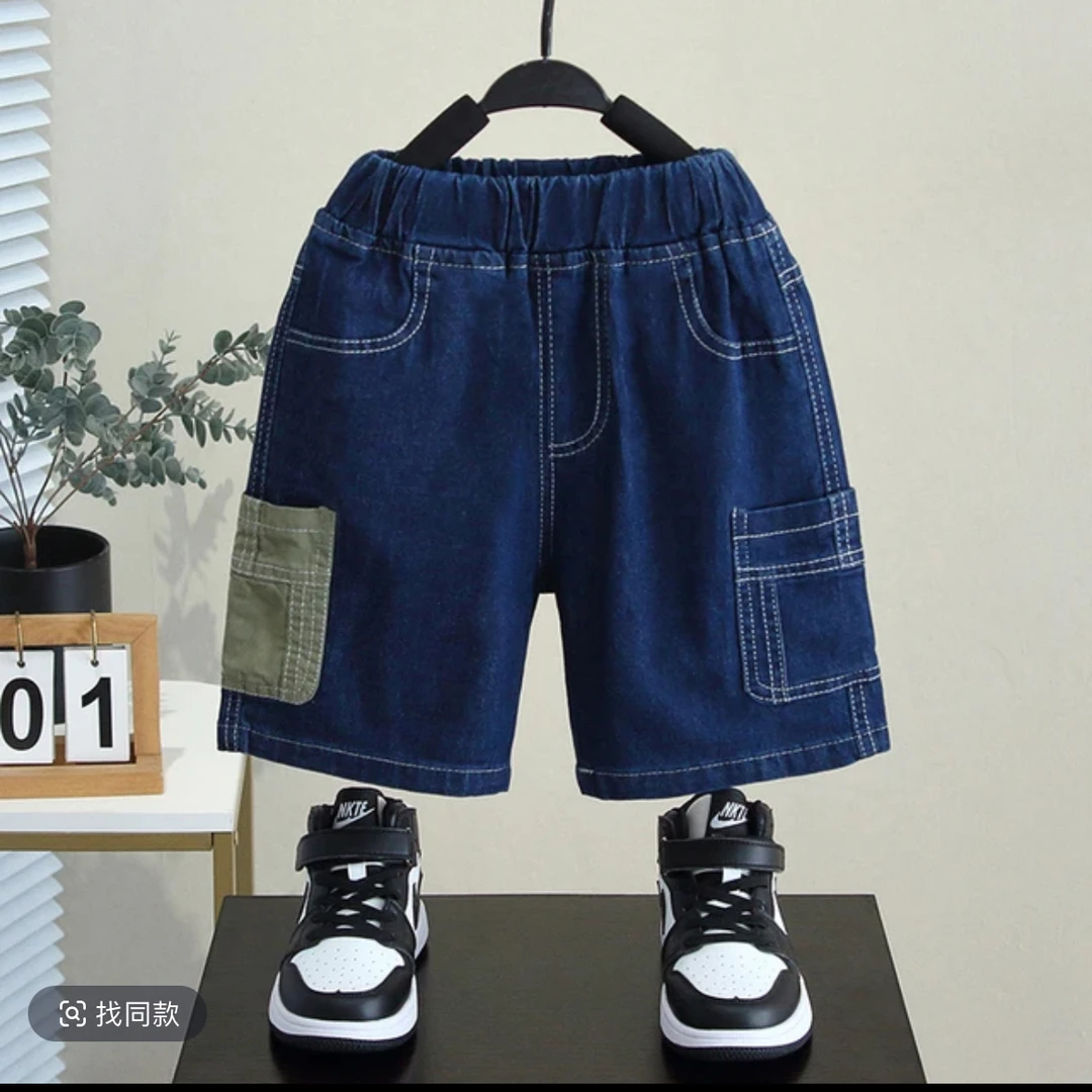 1192 夏款男女童软牛仔短裤水洗软牛仔