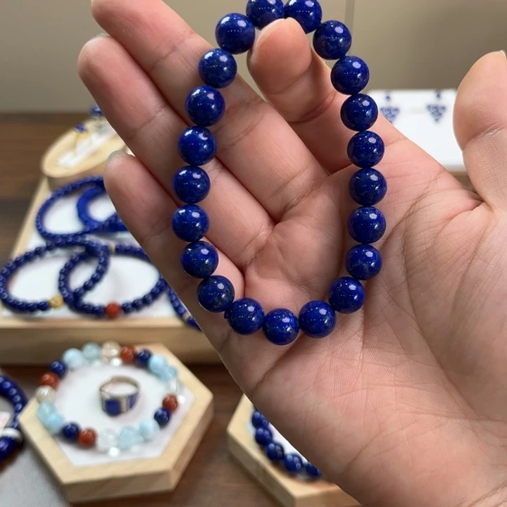 青金石未镶嵌手串青金石9m手串