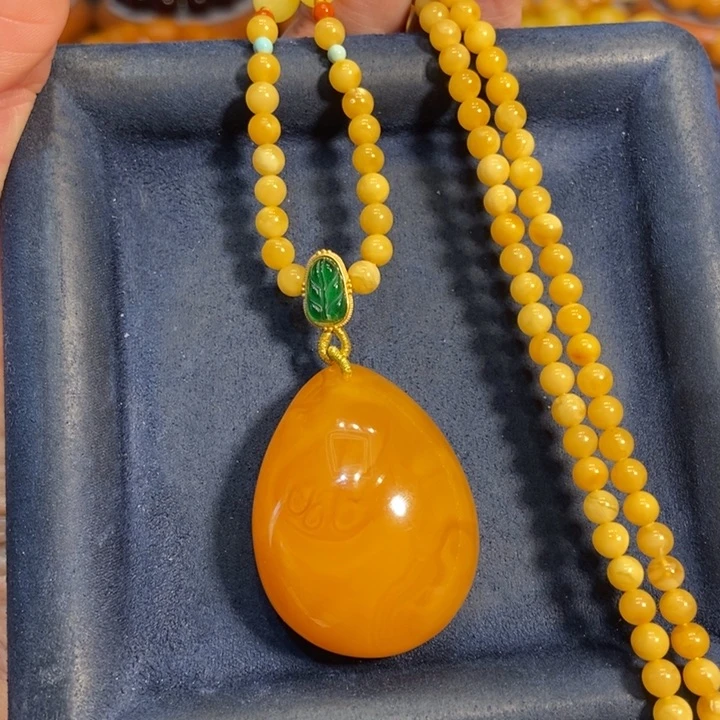 蜜蜡颈饰未镶嵌蜜蜡
