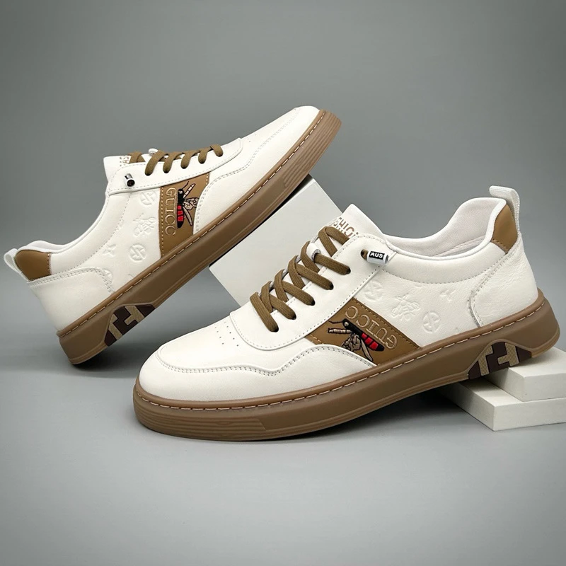 2025秋季新款免系带休闲男板鞋圆头透气潮流男鞋舒适百搭韩版板鞋